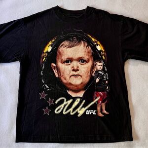 UFC Hasbulla T Shirt L Black PacSun MMA Big Face Rap Hip Hop Comedy Dana Whit